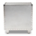 Baxton Studio Davet French Industrial Silver Metal 2-Drawer End Table - BSOJY17B170-Silver-ET