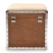 Baxton Studio Violetta Vintage Industrial Beige Fabric Upholstered Wood Storage Trunk Ottoman - BSODSG17A102-Beige-Ottoman