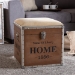Baxton Studio Violetta Vintage Industrial Beige Fabric Upholstered Wood Storage Trunk Ottoman - BSODSG17A102-Beige-Ottoman