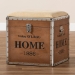 Baxton Studio Violetta Vintage Industrial Beige Fabric Upholstered Wood Storage Trunk Ottoman - BSODSG17A102-Beige-Ottoman