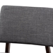 Baxton Studio Colton Mid-Century Modern Dark Gray Fabric Upholstered and Walnut-Finished Wood Bar Stool Set of 2 - BSOColton-Dark Grey-BS