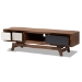 Baxton Studio Svante Mid-Century Modern Multicolor Finished Wood 3-Drawer TV Stand - BSOWI1701-Walnut/White/Grey-TV
