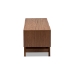 Baxton Studio Svante Mid-Century Modern Multicolor Finished Wood 3-Drawer TV Stand - BSOWI1701-Walnut/White/Grey-TV