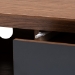 Baxton Studio Svante Mid-Century Modern Multicolor Finished Wood 3-Drawer TV Stand - BSOWI1701-Walnut/White/Grey-TV
