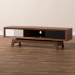 Baxton Studio Svante Mid-Century Modern Multicolor Finished Wood 3-Drawer TV Stand - BSOWI1701-Walnut/White/Grey-TV