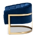 Baxton Studio Tomasso Glam Royal Blue Velvet Fabric Upholstered Gold-Finished Lounge Chair - BSOTSF7707-Dark Royal Blue/Gold-CC