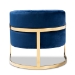 Baxton Studio Tomasso Glam Royal Blue Velvet Fabric Upholstered Gold-Finished Lounge Chair - BSOTSF7707-Dark Royal Blue/Gold-CC