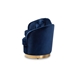 Baxton Studio Nevena Glam Royal Blue Velvet Fabric Upholstered Gold-Finished Sofa - BSOTSF5510-Dark Royal Blue/Gold-SF