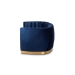 Baxton Studio Milena Glam Royal Blue Velvet Fabric Upholstered Gold-Finished Sofa - BSOTSF5504A-Dark Royal Blue/Gold-SF