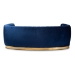 Baxton Studio Milena Glam Royal Blue Velvet Fabric Upholstered Gold-Finished Sofa - BSOTSF5504A-Dark Royal Blue/Gold-SF