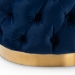 Baxton Studio Valeria Glam Royal Blue Velvet Fabric Upholstered Gold-Finished Button Tufted Ottoman - BSOTSFOT030-Dark Royal Blue/Gold-Otto