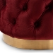 Baxton Studio Valeria Glam Burgundy Red Velvet Fabric Upholstered Gold-Finished Button Tufted Ottoman - BSOTSFOT030-Burgundy/Gold-Otto