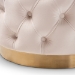 Baxton Studio Valeria Glam Light Beige Velvet Fabric Upholstered Gold-Finished Button Tufted Ottoman - BSOTSFOT030-Light Beige/Gold-Otto