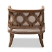 Baxton Studio Esme French Provincial Beige Linen Fabric Upholstered and White-Washed Oak Wood Accent Barrel Chair - BSOTSF9911-Beige/Natural Oak-CC