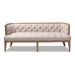 Baxton Studio Agnes French Provincial Beige Linen Fabric Upholstered and White-Washed Oak Wood Sofa - BSOTSF99113-Beige/Natural Oak-SF