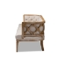 Baxton Studio Agnes French Provincial Beige Linen Fabric Upholstered and White-Washed Oak Wood Sofa - BSOTSF99113-Beige/Natural Oak-SF