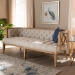 Baxton Studio Agnes French Provincial Beige Linen Fabric Upholstered and White-Washed Oak Wood Sofa - BSOTSF99113-Beige/Natural Oak-SF