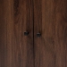 Baxton Studio Rossin Modern and Contemporary Walnut Brown Finished 2-Door Wood Entryway Shoe Storage Cabinet - BSOATSC1613-Columbia-Shoe Cabinet