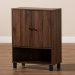 Baxton Studio Rossin Modern and Contemporary Walnut Brown Finished 2-Door Wood Entryway Shoe Storage Cabinet - BSOATSC1613-Columbia-Shoe Cabinet