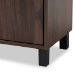Baxton Studio Rossin Modern and Contemporary Walnut Brown Finished 2-Door Wood Entryway Shoe Storage Cabinet with Open Shelf - BSOATSC1614-Columbia-Shoe Cabinet