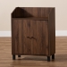 Baxton Studio Rossin Modern and Contemporary Walnut Brown Finished 2-Door Wood Entryway Shoe Storage Cabinet with Open Shelf - BSOATSC1614-Columbia-Shoe Cabinet