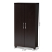 Baxton Studio Marine Modern and Contemporary Two-Tone Wenge and Black Finished 2-Door Wood Entryway Shoe Storage Cabinet - BSOSESC294-Wenge-Shoe Cabinet