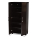 Baxton Studio Marine Modern and Contemporary Two-Tone Wenge and Black Finished 2-Door Wood Entryway Shoe Storage Cabinet - BSOSESC294-Wenge-Shoe Cabinet