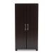Baxton Studio Marine Modern and Contemporary Two-Tone Wenge and Black Finished 2-Door Wood Entryway Shoe Storage Cabinet - BSOSESC294-Wenge-Shoe Cabinet