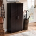 Baxton Studio Marine Modern and Contemporary Two-Tone Wenge and Black Finished 2-Door Wood Entryway Shoe Storage Cabinet - BSOSESC294-Wenge-Shoe Cabinet