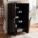 Baxton Studio Marine Modern and Contemporary Two-Tone Wenge and Black Finished 2-Door Wood Entryway Shoe Storage Cabinet - BSOSESC294-Wenge-Shoe Cabinet