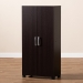 Baxton Studio Marine Modern and Contemporary Two-Tone Wenge and Black Finished 2-Door Wood Entryway Shoe Storage Cabinet - BSOSESC294-Wenge-Shoe Cabinet