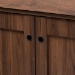 Baxton Studio Cormier Mid-Century Modern Walnut Brown finished 2-Door Wood Entryway Shoe Storage Cabinet - BSOSESC7003-Columbia-Shoe Cabinet