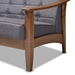 Baxton Studio Larsen Mid-Century Modern Gray Fabric Upholstered Walnut Wood 3-Piece Living Room Set - BSOSW5506-Grey/Walnut-3PC Set