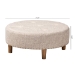 Baxton Studio Vinet Modern and Contemporary Beige Fabric Upholstered Natural Wood Cocktail Ottoman - BSOJY17A200-Beige-Otto