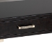Baxton Studio Carville Modern and Contemporary Dark Brown Faux Leather Upholstered Gold Finished 2-Drawer Console Table - BSOFJ2A035-Dark Brown-Console