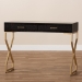 Baxton Studio Carville Modern and Contemporary Dark Brown Faux Leather Upholstered Gold Finished 2-Drawer Console Table - BSOFJ2A035-Dark Brown-Console
