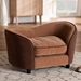 Baxton Studio Hayes Modern and Contemporary Two-Tone Light Brown and Dark Brown Fabric Upholstered Pet Sofa Bed - BSOLD2191-Light Brown/Dark Brown