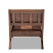 Baxton Studio Rovelyn Rustic Brown Faux Leather Upholstered Walnut Finished Wood Lounge Chair - BSORovelyn-Dark Brown/Walnut-CC