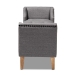 Baxton Studio Perret Modern and Contemporary Gray Linen Fabric Upholstered Oak Brown Finished Wood Bench - BSOTSF7739-Grey/Natural Oak-Bench