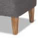 Baxton Studio Perret Modern and Contemporary Gray Linen Fabric Upholstered Oak Brown Finished Wood Bench - BSOTSF7739-Grey/Natural Oak-Bench
