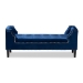 Baxton Studio Perret Modern and Contemporary Royal Blue Velvet Fabric Upholstered Espresso Finished Wood Bench - BSOTSF7739-Dark Royal Blue/Black-Bench