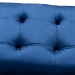 Baxton Studio Perret Modern and Contemporary Royal Blue Velvet Fabric Upholstered Espresso Finished Wood Bench - BSOTSF7739-Dark Royal Blue/Black-Bench