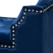 Baxton Studio Perret Modern and Contemporary Royal Blue Velvet Fabric Upholstered Espresso Finished Wood Bench - BSOTSF7739-Dark Royal Blue/Black-Bench