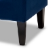 Baxton Studio Perret Modern and Contemporary Royal Blue Velvet Fabric Upholstered Espresso Finished Wood Bench - BSOTSF7739-Dark Royal Blue/Black-Bench
