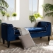 Baxton Studio Perret Modern and Contemporary Royal Blue Velvet Fabric Upholstered Espresso Finished Wood Bench - BSOTSF7739-Dark Royal Blue/Black-Bench