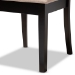 Baxton Studio Minette Modern and Contemporary Sand Fabric Upholstered Espresso Brown Finished Wood Dining Chair Set of 4 - BSORH319C-Sand/Dark Brown-DC-4PK