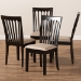 Baxton Studio Minette Modern and Contemporary Sand Fabric Upholstered Espresso Brown Finished Wood Dining Chair Set of 4 - BSORH319C-Sand/Dark Brown-DC-4PK
