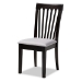 Baxton Studio Minette Modern and Contemporary Gray Fabric Upholstered Espresso Brown Finished Wood Dining Chair Set of 4 - BSORH319C-Grey/Dark Brown-DC-4PK
