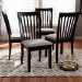 Baxton Studio Minette Modern and Contemporary Gray Fabric Upholstered Espresso Brown Finished Wood Dining Chair Set of 4 - BSORH319C-Grey/Dark Brown-DC-4PK