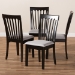 Baxton Studio Minette Modern and Contemporary Gray Fabric Upholstered Espresso Brown Finished Wood Dining Chair Set of 4 - BSORH319C-Grey/Dark Brown-DC-4PK